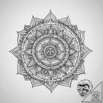 Tattoo design a mandala-style geometric patte… – tattoo sketch (№1753830669_0, 29.07.2025 23:11) — tattoovalue.net