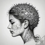 Tattoo design a complex brain or mind represe… – tattoo sketch (№1753831444_0, 29.07.2025 23:24) — tattoovalue.net