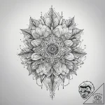 Lace, ink illustration for tattoo, muted colo… – tattoo sketch (№1753832045_0, 29.07.2025 23:34) — tattoovalue.net