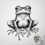 Frog – tattoo sketch (№1753864888_0, 30.07.2025 08:41) — tattoovalue.net