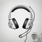 Tattoo sketch a gaming headset with a microph… – tattoo sketch (№1753865284_0, 30.07.2025 08:48) — tattoovalue.net