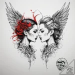 Tattoo sketch gemini twins, one with mercury’… – tattoo sketch (№1753867853_0, 30.07.2025 09:30) — tattoovalue.net