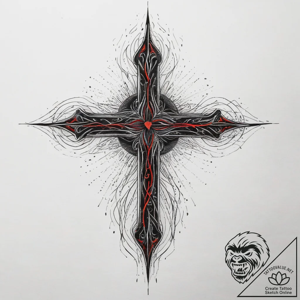 Tattoo design an abstract representation of "... - tattoo sketch (№1753868453_0, 30.07.2025 09:40) — tattoovalue.net