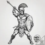 Tattoo design a spartan warrior’s silhouette… – tattoo sketch (№1753869051_0, 30.07.2025 09:50) — tattoovalue.net