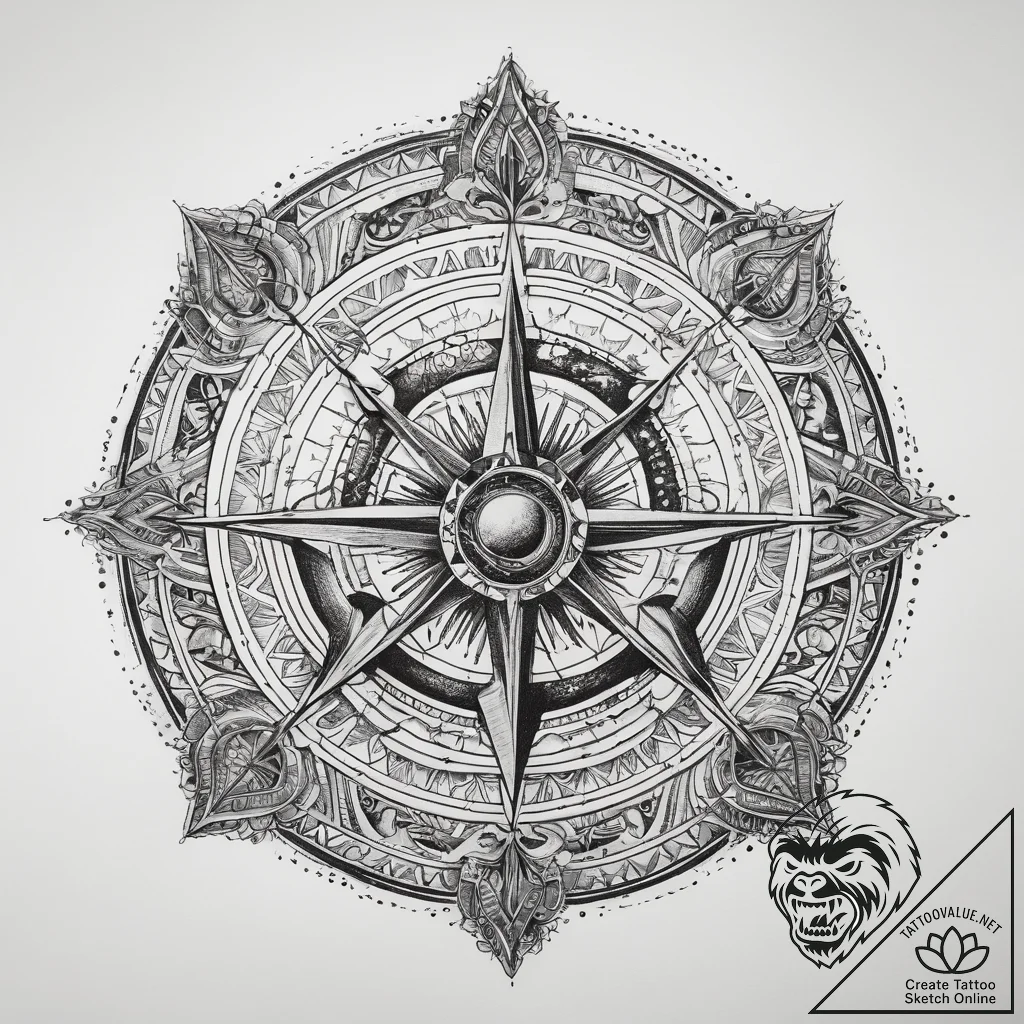 Tattoo design a zodiac sign combined with a c... - tattoo sketch (№1753869248_0, 30.07.2025 09:54) — tattoovalue.net