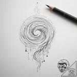Tattoo sketch a gentle ripple effect symboliz… – tattoo sketch (№1753869445_0, 30.07.2025 09:57) — tattoovalue.net