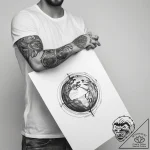 Atlas holding the globe – tattoo sketch (№1753869835_0, 30.07.2025 10:03) — tattoovalue.net