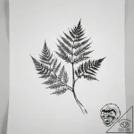 Ellie’s fern tattoo from the last of us – tattoo sketch (№1753870813_0, 30.07.2025 10:20) — tattoovalue.net