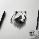 Badger – tattoo sketch (№1753872188_0, 30.07.2025 10:43) — tattoovalue.net
