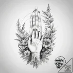 Tattoo sketch: a scene of spring awakening, w… – tattoo sketch (№1753872773_0, 30.07.2025 10:52) — tattoovalue.net