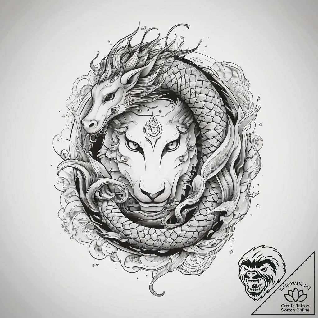 Tattoo sketch a single keyword representing t... - tattoo sketch (№1753873362_0, 30.07.2025 11:02) — tattoovalue.net