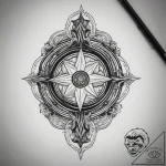Tattoo design a glowing “start button” on a d… – tattoo sketch (№1753873752_0, 30.07.2025 11:09) — tattoovalue.net