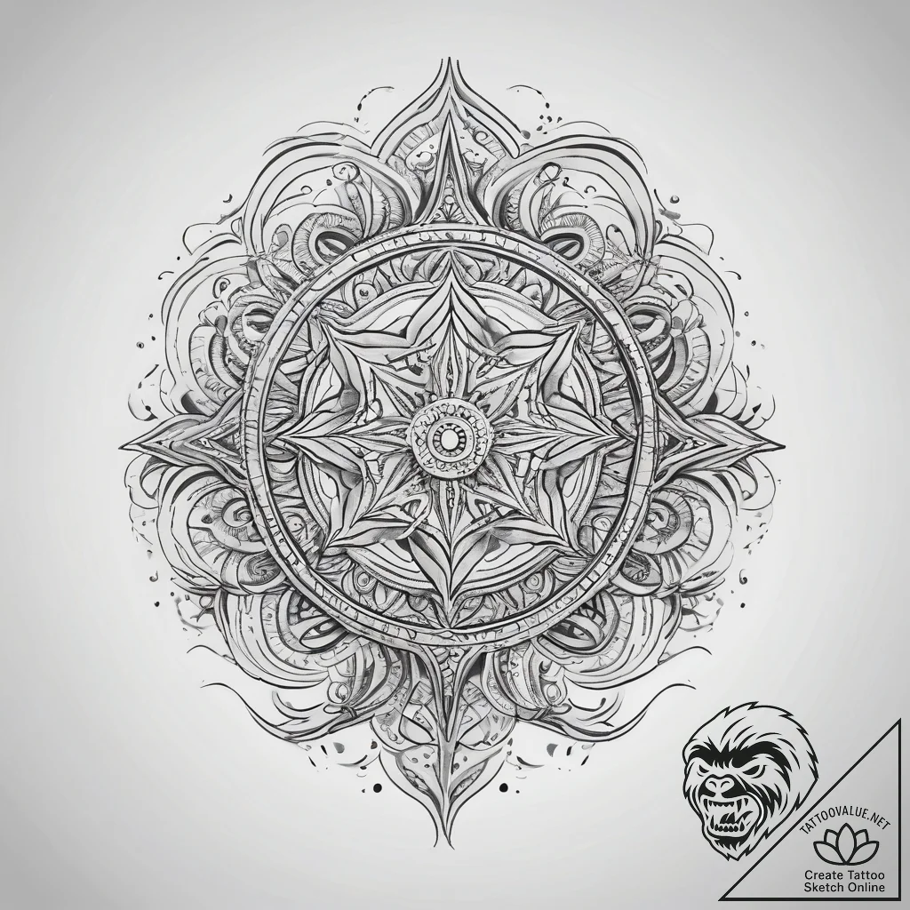 Tattoo sketch a fluid, powerful motion captur... - tattoo sketch (№1753874351_0, 30.07.2025 11:19) — tattoovalue.net