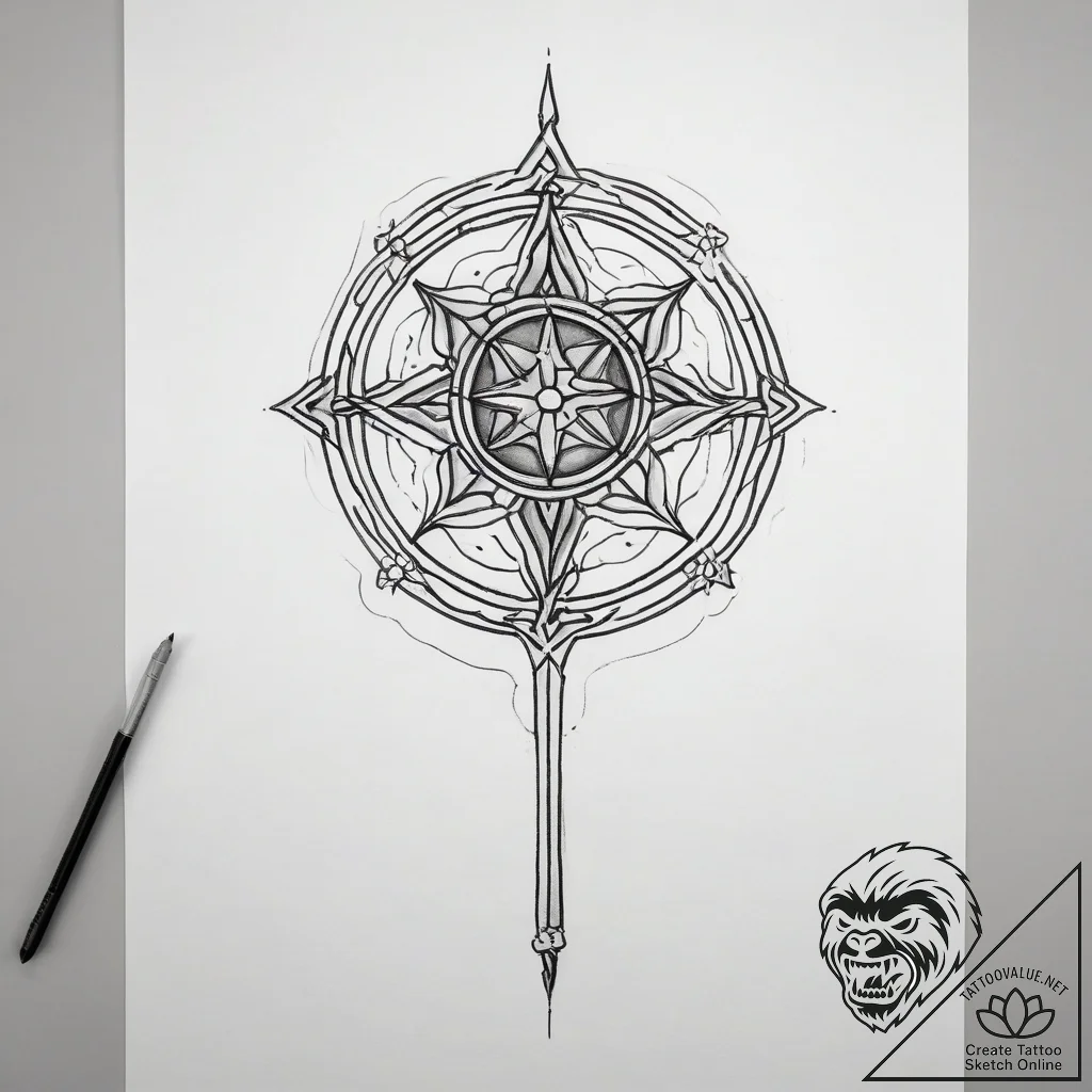 Tattoo design an abstract representation of a... - tattoo sketch (№1753876318_0, 30.07.2025 11:51) — tattoovalue.net