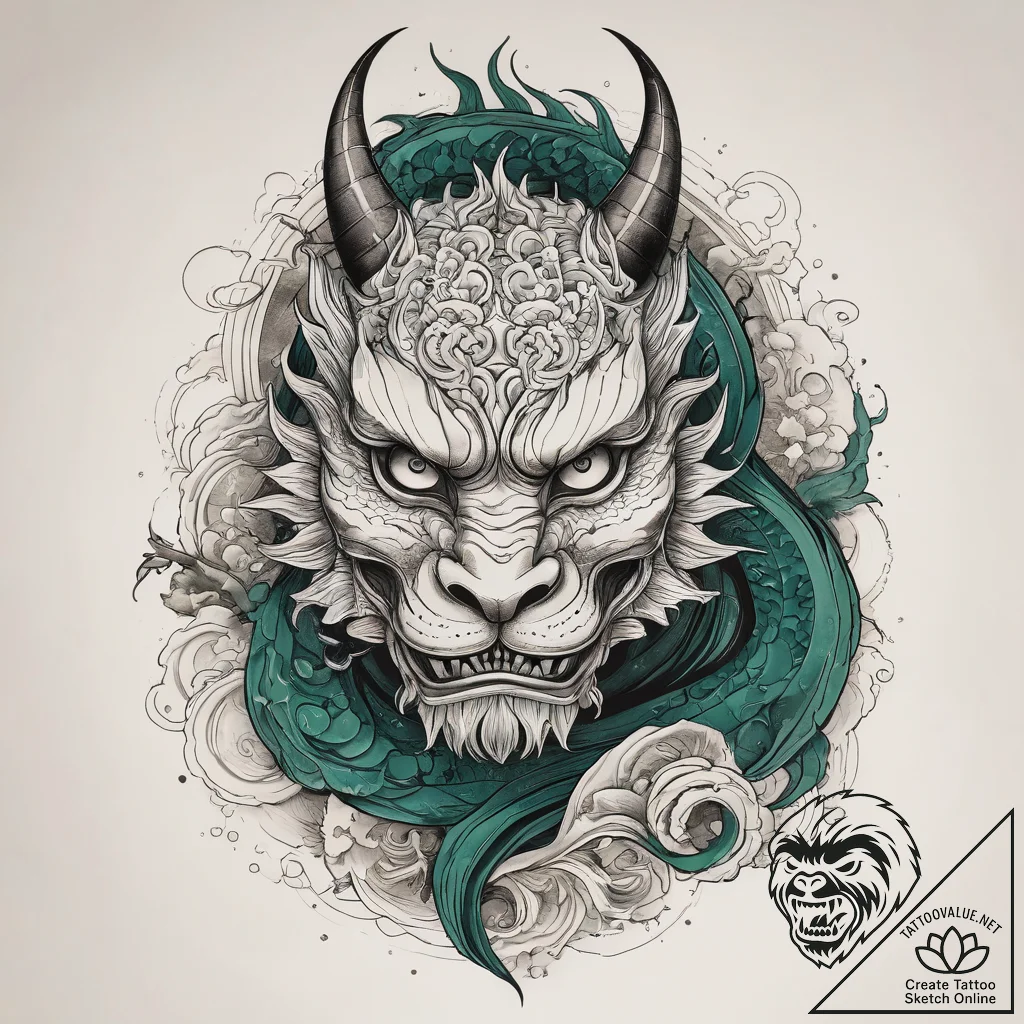 Tattoo design: a dark, atmospheric portrait o... - tattoo sketch (№1753879075_0, 30.07.2025 12:37) — tattoovalue.net