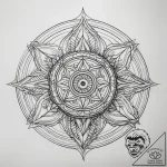 The radiation symbol, tattoo drawing outline,… – tattoo sketch (№1753879269_0, 30.07.2025 12:41) — tattoovalue.net