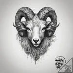 Tattoo sketch an aries ram’s head with subtle… – tattoo sketch (№1753879874_0, 30.07.2025 12:51) — tattoovalue.net