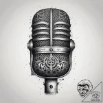 Tattoo sketch a desktop microphone with a pop… – tattoo sketch (№1753880474_0, 30.07.2025 13:01) — tattoovalue.net