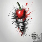 Tattoo sketch a powerful tremor rippling thro… – tattoo sketch (№1753881454_0, 30.07.2025 13:17) — tattoovalue.net