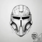 Tattoo design a combat helmet with a single,… – tattoo sketch (№1753882051_0, 30.07.2025 13:27) — tattoovalue.net