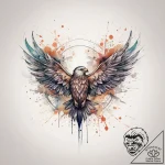 Freedom (symbol), artistic tattoo sketch, wat… – tattoo sketch (№1753882638_0, 30.07.2025 13:37) — tattoovalue.net