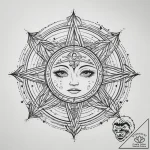 Tattoo design an abstract cosmic background w… – tattoo sketch (№1753882831_0, 30.07.2025 13:40) — tattoovalue.net