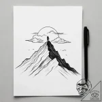 Tattoo design: a silhouette of perun standing… – tattoo sketch (№1753883227_0, 30.07.2025 13:47) — tattoovalue.net