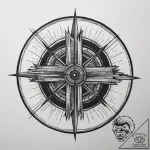 A vinyl record, concept art for tattoo, black… – tattoo sketch (№1753884010_0, 30.07.2025 14:00) — tattoovalue.net