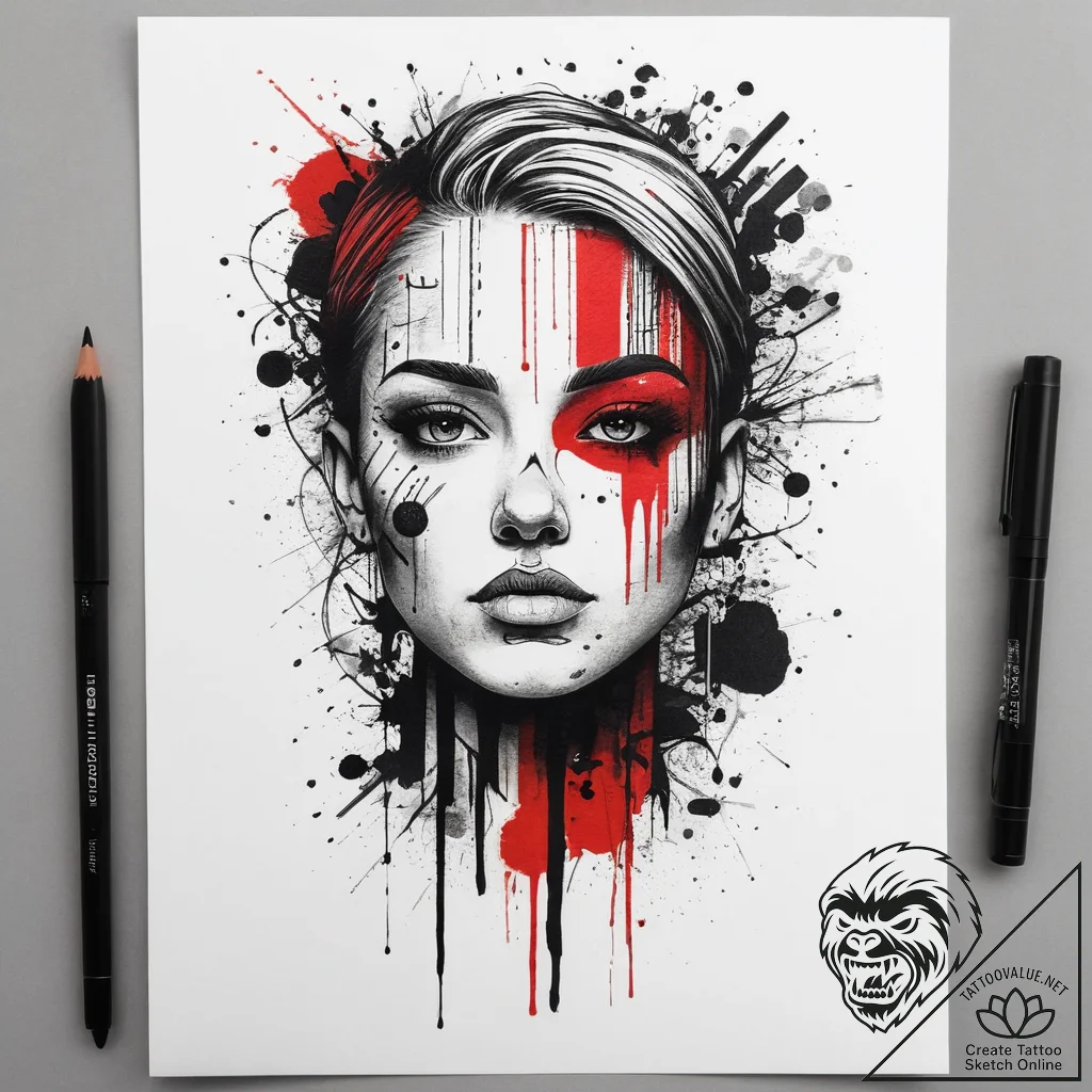Barcode, tattoo flash sheet design, bold outl... - tattoo sketch (№1753889742_0, 30.07.2025 15:35) — tattoovalue.net
