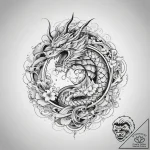 Spiral, tattoo drawing outline, irezumi japan… – tattoo sketch (№1753890533_0, 30.07.2025 15:48) — tattoovalue.net