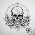 Tattoo sketch a subtle geometric moon phase s… – tattoo sketch (№1753890928_0, 30.07.2025 15:55) — tattoovalue.net