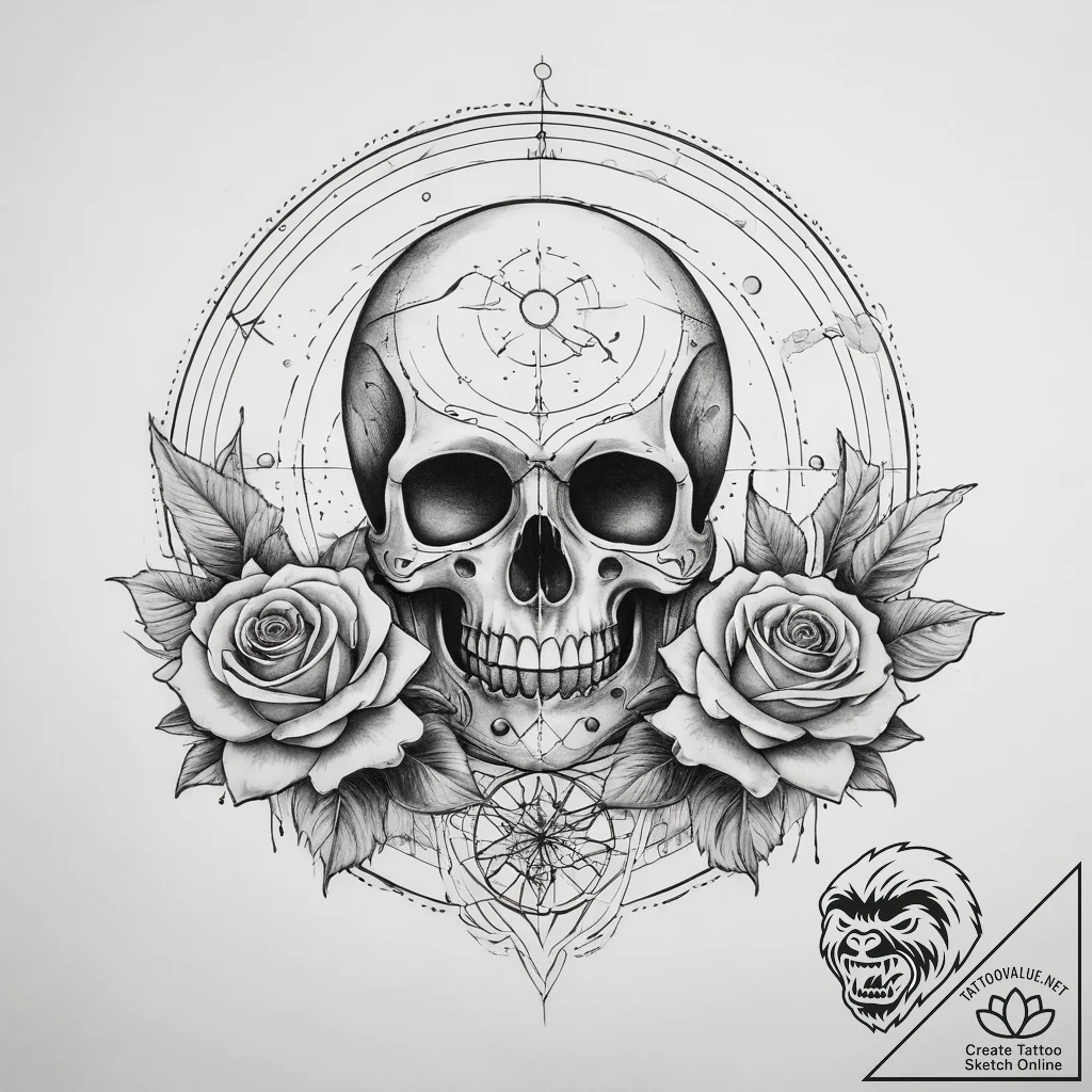 Tattoo sketch a subtle geometric moon phase s... - tattoo sketch (№1753890928_0, 30.07.2025 15:55) — tattoovalue.net