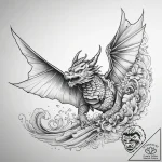 Tattoo design a classic paper airplane., tatt… – tattoo sketch (№1753891322_0, 30.07.2025 16:02) — tattoovalue.net