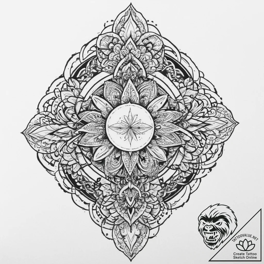 Tattoo sketch an abstract representation of g... - tattoo sketch (№1753891525_0, 30.07.2025 16:05) — tattoovalue.net