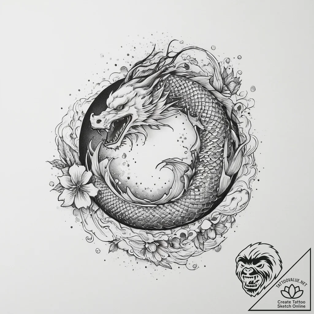 Black hole, concept art for tattoo, vibrant c... - tattoo sketch (№1753892928_0, 30.07.2025 16:28) — tattoovalue.net