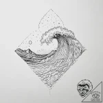 Tattoo design a fine line wave on the inner b… – tattoo sketch (№1753894338_0, 30.07.2025 16:52) — tattoovalue.net