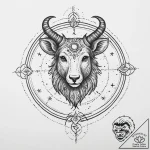 Tattoo sketch a zodiac animal outline filled… – tattoo sketch (№1753895532_0, 30.07.2025 17:12) — tattoovalue.net