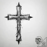 The texture of rough, weathered concrete., co… – tattoo sketch (№1753896557_0, 30.07.2025 17:29) — tattoovalue.net