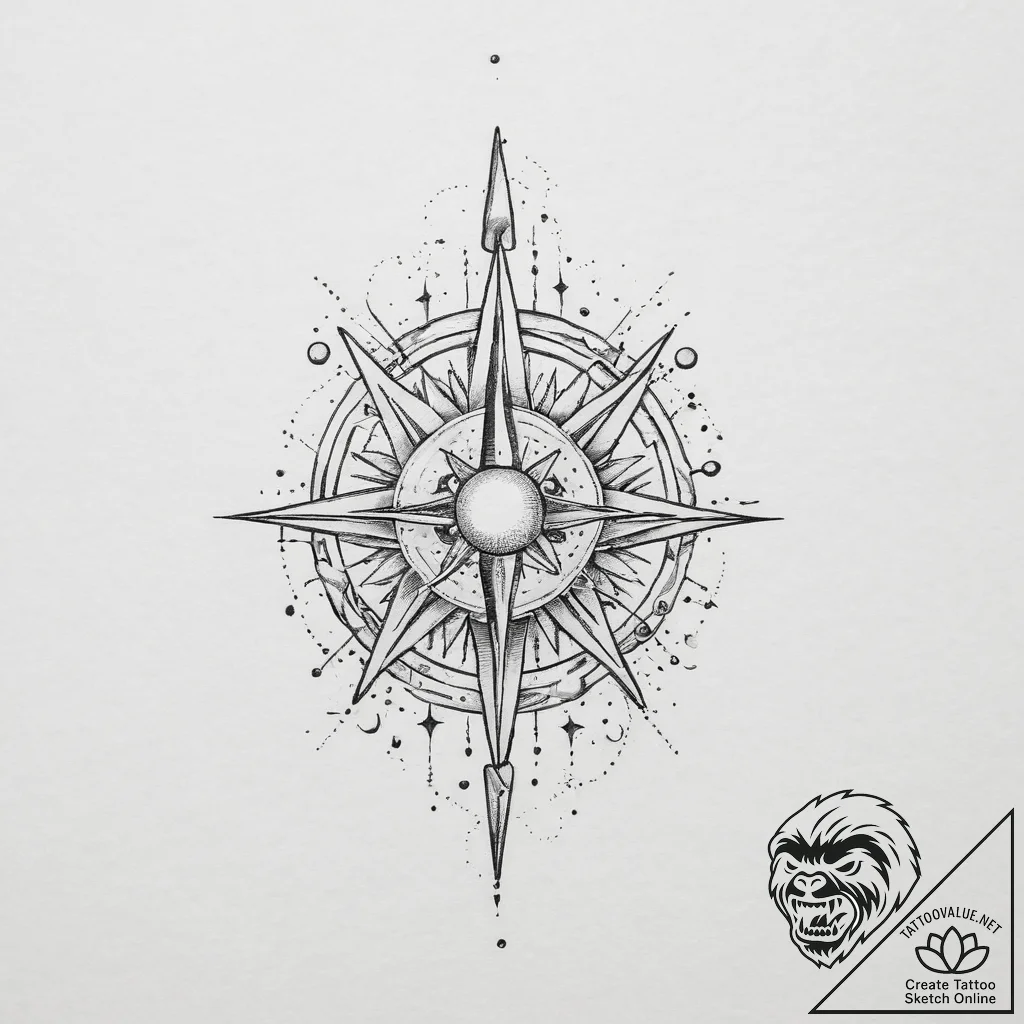 Space, tattoo flash sheet design, minimalist... - tattoo sketch (№1753896960_0, 30.07.2025 17:36) — tattoovalue.net