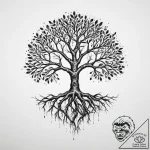 Tattoo sketch a tree of life, stylized with g… – tattoo sketch (№1753897962_0, 30.07.2025 17:52) — tattoovalue.net