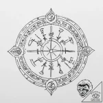 Tattoo sketch a zodiac glyph appearing as a h… – tattoo sketch (№1753899559_0, 30.07.2025 18:19) — tattoovalue.net