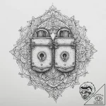 Tattoo sketch a stylized lock on one partner,… – tattoo sketch (№1753902346_0, 30.07.2025 19:05) — tattoovalue.net