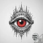 Tattoo sketch a robot’s eye with a red glow a… – tattoo sketch (№1753903728_0, 30.07.2025 19:28) — tattoovalue.net