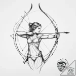 Tattoo sketch a sagittarius archer’s silhouet… – tattoo sketch (№1753903926_0, 30.07.2025 19:32) — tattoovalue.net