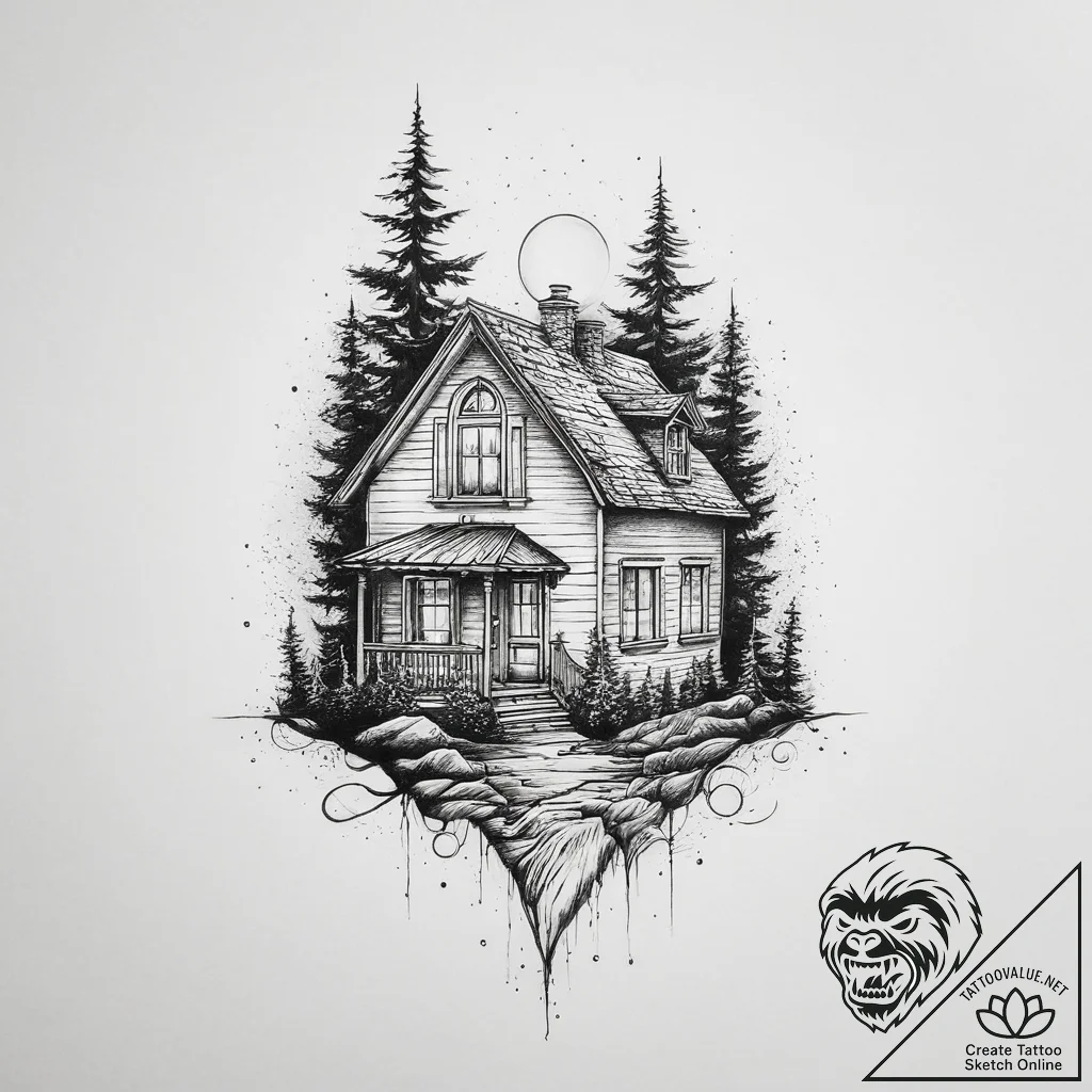 Tattoo design a minimalist representation of... - tattoo sketch (№1753907096_0, 30.07.2025 20:24) — tattoovalue.net