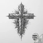 Tattoo sketch a small sprout emerging from cr… – tattoo sketch (№1753907290_0, 30.07.2025 20:28) — tattoovalue.net