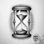 Tattoo design a simple hourglass with sand fl… – tattoo sketch (№1753908081_0, 30.07.2025 20:41) — tattoovalue.net
