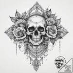 Tattoo design a delicate lace border with mic… – tattoo sketch (№1753909268_0, 30.07.2025 21:01) — tattoovalue.net