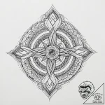 152. tattoo design: a “gadat” rune with swirl… – tattoo sketch (№1753910657_0, 30.07.2025 21:24) — tattoovalue.net