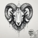 Tattoo sketch an aries ram’s head, drawn with… – tattoo sketch (№1753912442_0, 30.07.2025 21:54) — tattoovalue.net